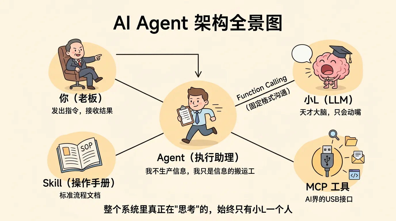 AI Agent 架构全景图